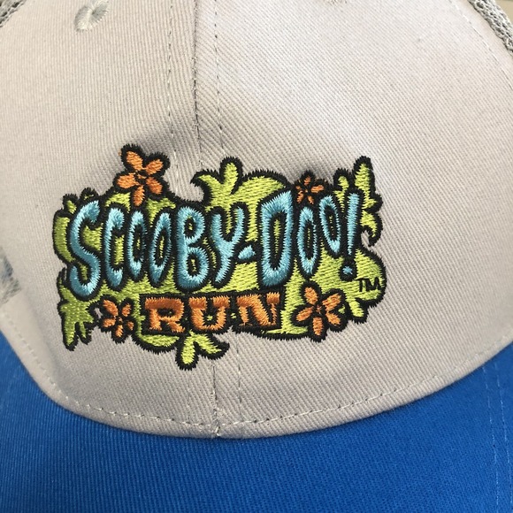 Hanna Barbera -Scooby-Doo RUN Gray Blue Mesh Back Adjustable Cap Hat - Picture 2 of 9